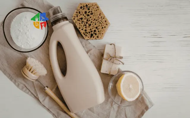 Doğal temizlik malzemeleri limon sirke karbonat