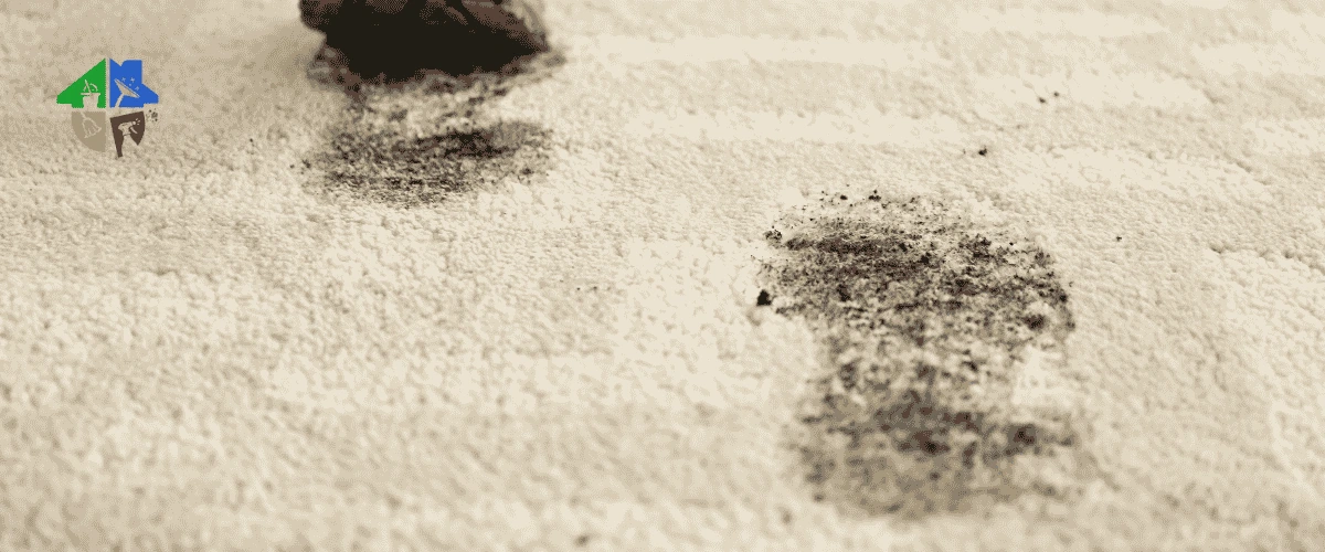 Farklı leke türleri ve halı temizliğinde kullanılan temel malzemeler.