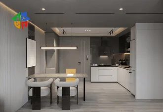 İnşaat sonrası temizlenmiş mutfak