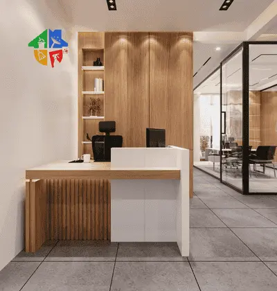 Pırıl pırıl temizlenmiş modern ofis alanı